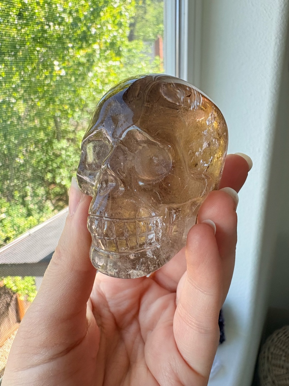 Smoky Quartz Crystal Skull